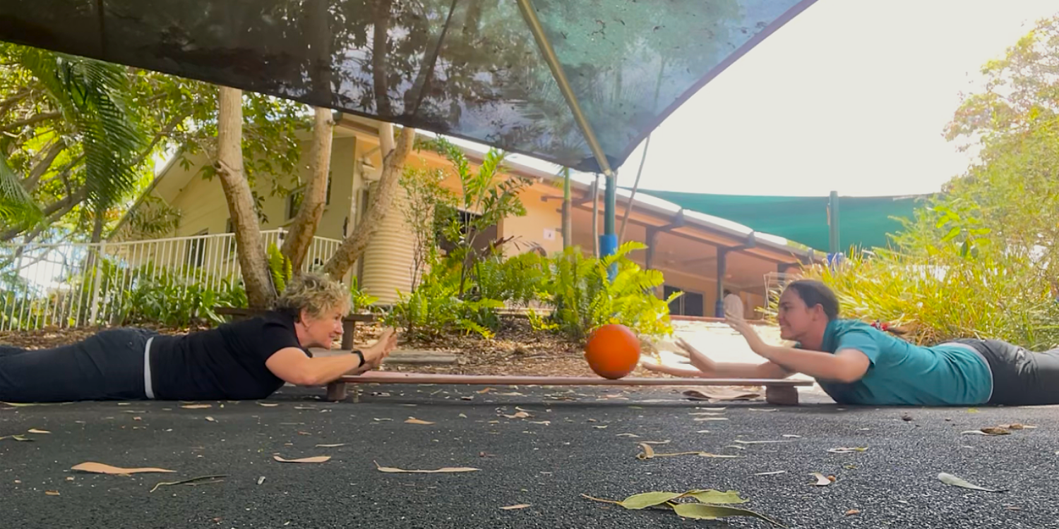 14. Partner ball rolling